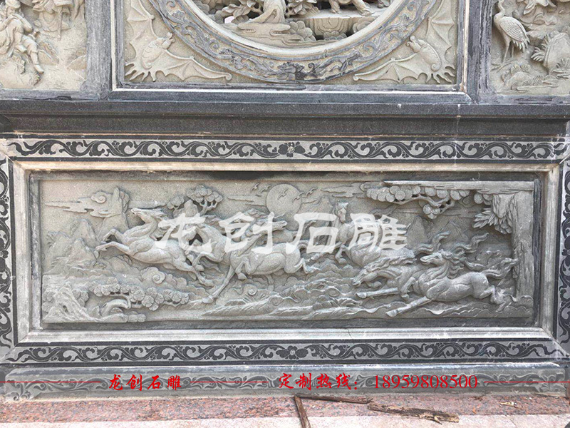 祠堂門(mén)面浮雕 祖厝青石浮雕